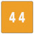 Numerical End Tab File Folder Labels, 4, 1.5 X 1.5, Orange, 250/roll