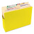 Colored File Pockets, 1.75" Expansion, Letter Size, Yellow