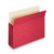 Colored File Pockets, 3.5" Expansion, Letter Size, Red