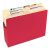 Colored File Pockets, 3.5" Expansion, Letter Size, Red