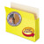 Colored File Pockets, 3.5" Expansion, Letter Size, Yellow