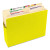 Colored File Pockets, 3.5" Expansion, Letter Size, Yellow