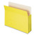 Colored File Pockets, 3.5" Expansion, Letter Size, Yellow