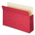 Colored File Pockets, 3.5" Expansion, Legal Size, Red