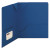 Lockit Two-pocket Folder, Textured Paper, 100-sheet Capacity, 11 X 8.5, Dark Blue, 25/box