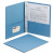 2-pocket Folder With Tang Fastener, 0.5" Capacity, 11 X 8.5, Blue, 25/box