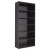 Metal Bookcase, Six-shelf, 34.5w X 13.5d X 78h, Black