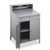 Steel Cabinet Shop Desk, 34.5" X 29" X 53", Medium Gray