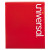 Four-section Pressboard Classification Folders, 2" Expansion, 1 Divider, 4 Fasteners, Letter Size, Red Exterior, 10/box
