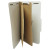 Six-section Pressboard Classification Folders, 2" Expansion, 2 Dividers, 6 Fasteners, Legal Size, Gray Exterior, 10/box