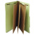 Eight-section Pressboard Classification Folders, 3" Expansion, 3 Dividers, 8 Fasteners, Letter Size, Green Exterior, 10/box