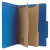 Bright Colored Pressboard Classification Folders, 2" Expansion, 2 Dividers, 6 Fasteners, Letter Size, Cobalt Blue, 10/box