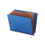 Deluxe Six-section Pressboard End Tab Classification Folders, 2 Dividers, 6 Fasteners, Letter Size, Cobalt Blue, 10/box
