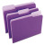 Deluxe Colored Top Tab File Folders, 1/3-cut Tabs: Assorted, Letter Size, Violet/light Violet, 100/box