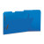 Deluxe Reinforced Top Tab Fastener Folders, 0.75" Expansion, 2 Fasteners, Letter Size, Blue Exterior, 50/box