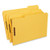 Deluxe Reinforced Top Tab Fastener Folders, 0.75" Expansion, 2 Fasteners, Legal Size, Yellow Exterior, 50/box