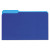 Interior File Folders, 1/3-cut Tabs: Assorted, Legal Size, 11-pt Stock, Blue, 100/box