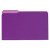 Interior File Folders, 1/3-cut Tabs: Assorted, Legal Size, 11-pt Stock, Violet, 100/box