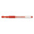 Comfort Grip Gel Pen, Stick, Medium 0.7 Mm, Red Ink, Clear/red Barrel, Dozen