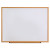 Deluxe Melamine Dry Erase Board, 48" X 36", White Surface, Oak Finished Fiberboard (mdf) Frame