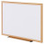 Deluxe Melamine Dry Erase Board, 36 X 24, Melamine White Surface, Oak Fiberboard Frame