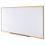 Deluxe Melamine Dry Erase Board, 96" X 48", White Surface, Oak Finished Fiberboard (mdf) Frame
