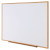 Deluxe Melamine Dry Erase Board, 72 X 48, Melamine White Surface, Oak Fiberboard Frame