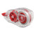 Correction Tape Dispenser, Non-refillable, Transparent Red Applicator, 0.2" X 315", 2/pack