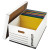 Medium-duty Easy Assembly Storage Box, Legal Files, White, 12/carton