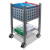 Sidekick File Cart, Metal, 1 Shelf, 1 Bin, 13.75" X 15.5" X 26.25", Matte Gray