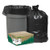 Linear Low Density Recycled Can Liners, 33 Gal, 1.25 Mil, 33" X 39", Black, 10 Bags/roll, 10 Rolls/carton