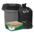 Linear Low Density Recycled Can Liners, 60 Gal, 2 Mil, 38" X 58", Black, 10 Bags/roll, 10 Rolls/carton