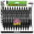 Z-grip Ballpoint Pen, Retractable, Medium 1 Mm, Black Ink, Clear/black Barrel, 24/pack