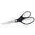 Kleenearth Soft Handle Scissors, 8" Long, 3.25" Cut Length, Black/gray Straight Handle