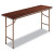 Wood Folding Table, Rectangular, 59.88w X 17.75d X 29.13h, Mahogany