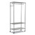 Wire Shelving Garment Rack, 40 Garments, 48w X 18d X 75h, Silver