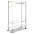 Wire Shelving Garment Rack, 40 Garments, 48w X 18d X 75h, Silver