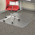 Occasional Use Studded Chair Mat For Flat Pile Carpet, 45 X 53, Wide Lipped, Clear