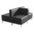 Alera Qub Series Armless L Sectional, 26.38w X 26.38d X 30.5h, Black