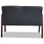 Alera Reception Lounge Series Wood Loveseat, 44.88w X 26.13d X 33h, Black/mahogany