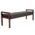 Alera Reception Lounge Wl Series Bench, Three-seater, 65.75w X 22.25d X 22.88h, Black/mahogany