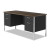 ALESD6024BM Double Pedestal Steel Credenza, 60w x 24d x 29-1/2h, Mocha/Black