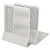 Urban Collection Punched Metal Bookends, Nonskid, 5.5 X 6.5 X 6.5, Perforated Steel, White, 1 Pair