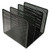 Urban Collection Punched Metal File Sorter, 3 Sections, Letter Size Files, 8" X 8" X 7.25", Black