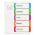 Customizable Toc Ready Index Multicolor Tab Dividers, 5-tab, 1 To 5, 11 X 8.5, White, Contemporary Color Tabs, 1 Set