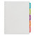 Big Tab Printable White Label Tab Dividers, 5-tab, 11 X 8.5, White, 20 Sets