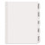 Big Tab Printable White Label Tab Dividers, 5-tab, 11 X 8.5, White, 20 Sets
