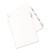 Big Tab Printable White Label Tab Dividers, 5-tab, 11 X 8.5, White, 20 Sets