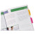 Ultra Tabs Repositionable Tabs, Margin Tabs: 2.5" X 1", 1/5-cut, Assorted Neon Colors, 24/pack