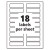 Removable File Folder Labels With Sure Feed Technology, 0.94 X 3.44, White, 18/sheet, 25 Sheets/pack